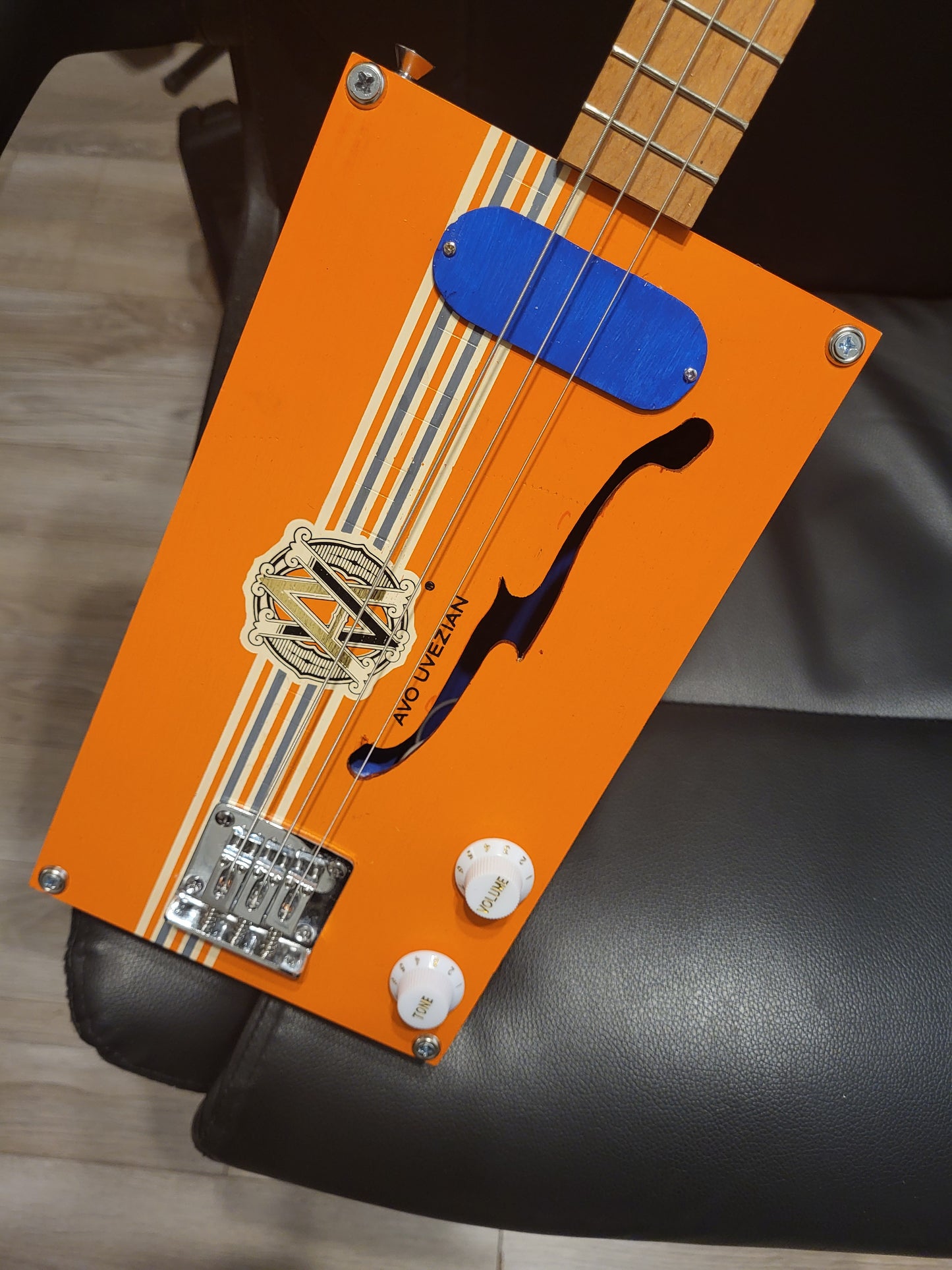 3 String Acoustic/Electric Cigar Box Guitar "Avo"
