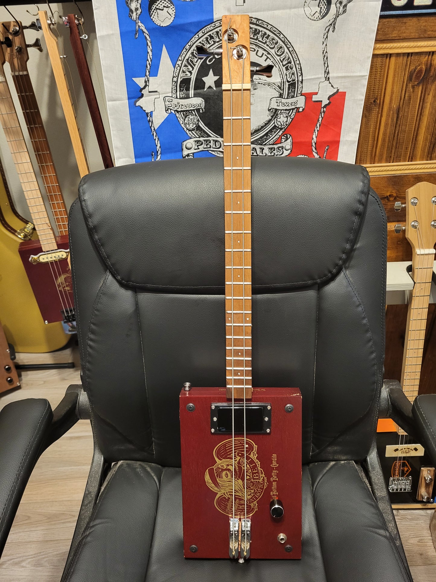 2 String Electric Bass Cigar Box Guitar