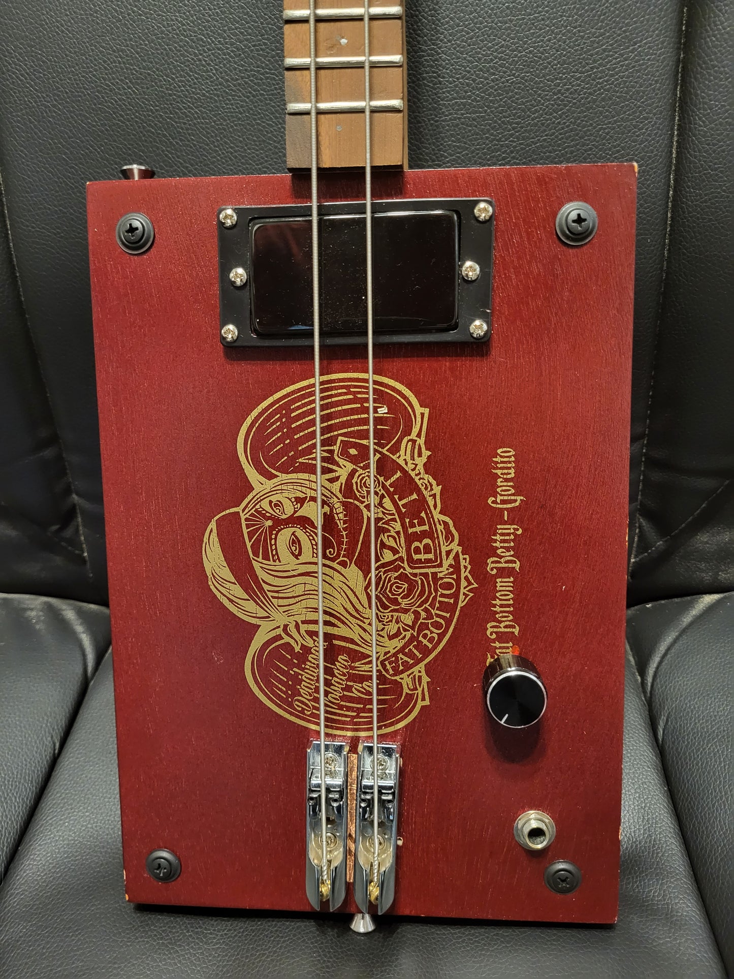 2 String Electric Bass Cigar Box Guitar