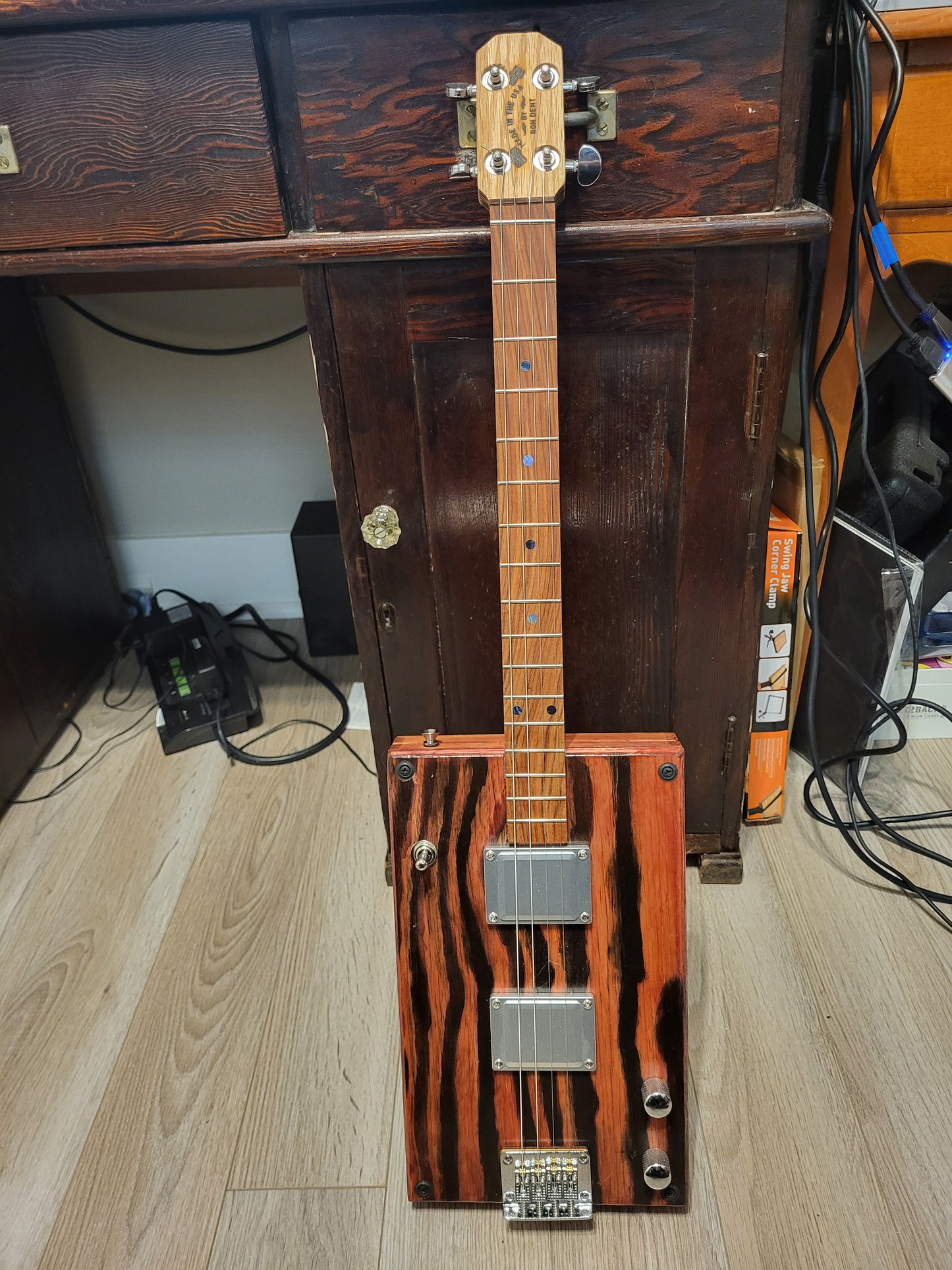 4 String Cigar Box Guitar  "Zebra"